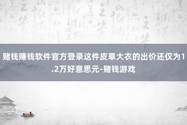 赌钱赚钱软件官方登录这件皮草大衣的出价还仅为1.2万好意思元-赌钱游戏