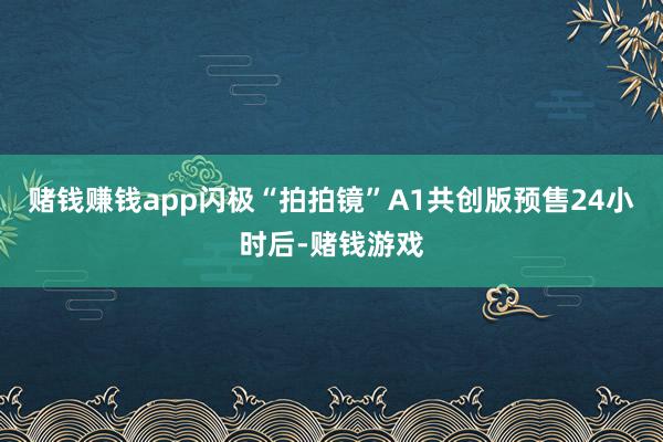 赌钱赚钱app闪极“拍拍镜”A1共创版预售24小时后-赌钱游戏